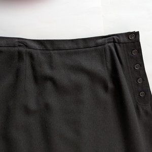 New Black Wool Day to Night A Line Skirt